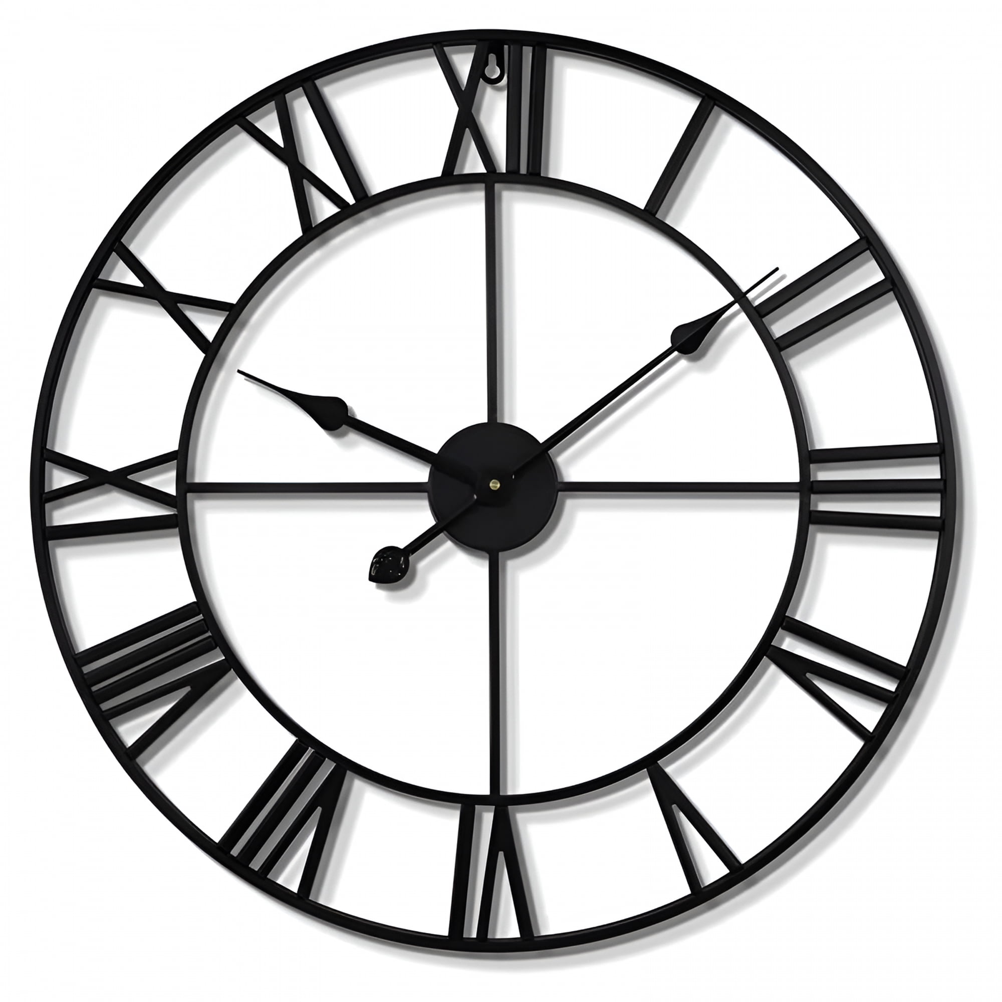 DESIGNICE Large Vintage Metal Wall Clock, Silent Non Ticking Roman Numeral DESIGNICE Large Vintage Metal Wall Clock, Silent Non Ticking Roman Numeral cb 1 cdb 74 8 bad 420