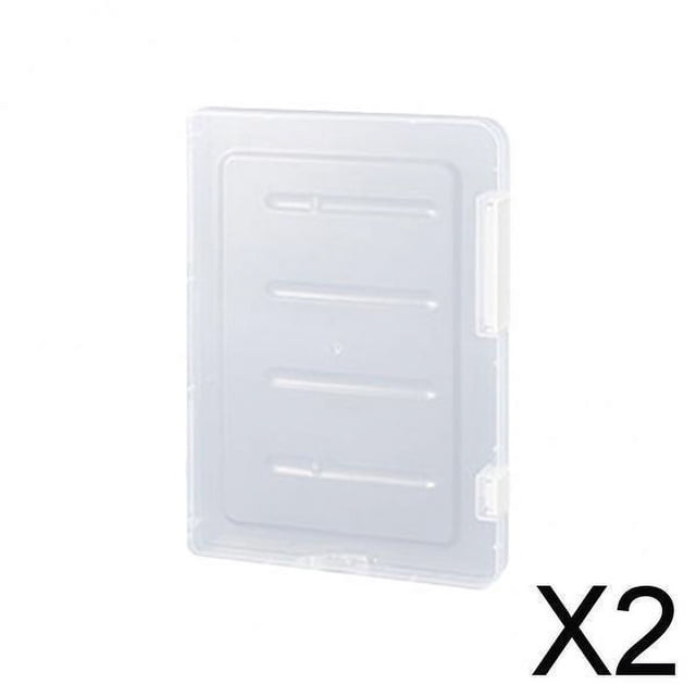 Archivador Portátil Transparente Shamjiam Caja Contenedores A5 Fino 2 Piezas
