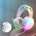 thumbnail image 5 of Gaming Headset with Microphone,RGB Rainbow Lighting, PC Wired Lightweight Gaming Headphones for PS4/PS5/Laptop/MAC,3.5mm Audio Over Ear Headphone,Stereo Surround Sound,Self-Adjusting Headband, 5 of 10