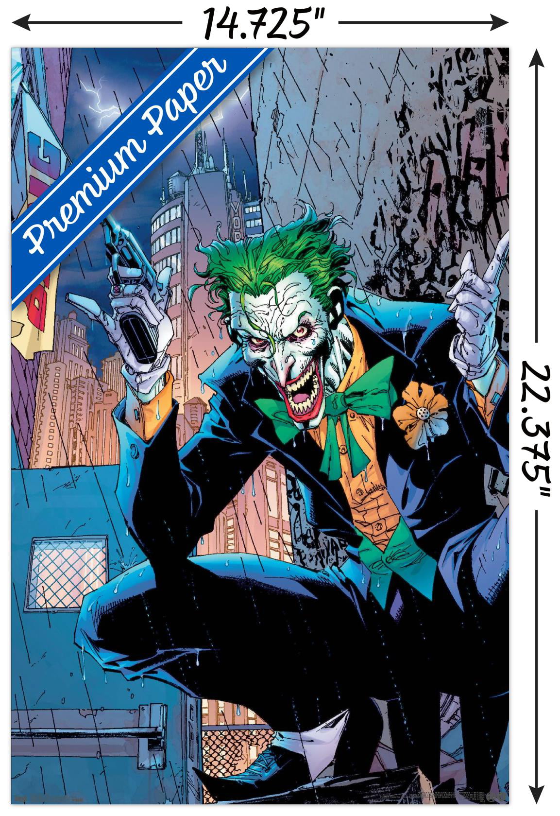 DC Comics - The Joker - Bang Wall Poster with Push Pins, 