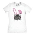 thumbnail image 1 of Womens Easter Cat T Shirt Funny Kitten In Bunny Ears Cute Lover Spring Tee (White) - S, 1 of 4