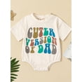 thumbnail image 2 of JYYYBF Infant Baby Summer Romper Letter Print Round Neck Short Sleeve Bodysuit for Boys Girls, 2 of 7