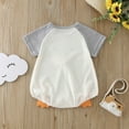 thumbnail image 5 of Zanarzt Girl Summer Romper Baby Girl Clothes Romper Summer Outfits Floral Short Sleeve Romper Jumpsuit Bodysuit Grey,6-12 Months, 5 of 5