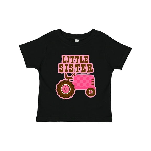 Inktastic Pink Tractor Little Sister Girls Toddler T-Shirt