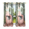 thumbnail image 6 of Yayeee Window Curtains Light Filtering 63"x42" Grommet Panel Pair Home Living Room Decor, Pink Sleeping Cat, 6 of 7