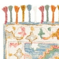thumbnail image 5 of SAFAVIEH Aspen Ronnette Floral Bordered Wool Runner Rug, Blue/Ivory, 2'3" x 7', 5 of 7