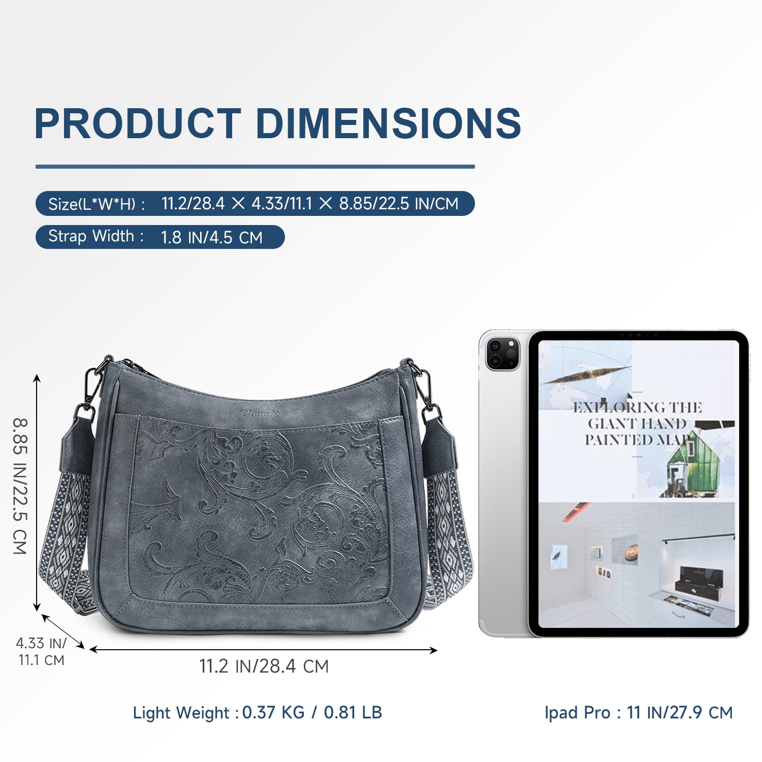[Mother’s Day Gift Present] APHISON Casual Crossbody Bags for Women, Adjustable Strap Shoulder Bag Travel Bag for Concerts Sports Events Festivals