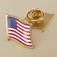 thumbnail image 2 of vlrwzc 1PC American Flag Pin Badge Metal Enamel Lapel Pin Brooch USA United States of Flag Lapel Pin Novelty Accessory, 2 of 4