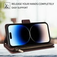 thumbnail image 2 of Wallet Flip PU Leather Phone Case With Card Slots Magnetic Closure Kickstand For Samsung Galaxy A54 A34 A24 A14 A04e A22e A23e A23s A03s A13 A04s A04 A23 A33 A53 A73 A01 Core A02s A02 A82, 2 of 4