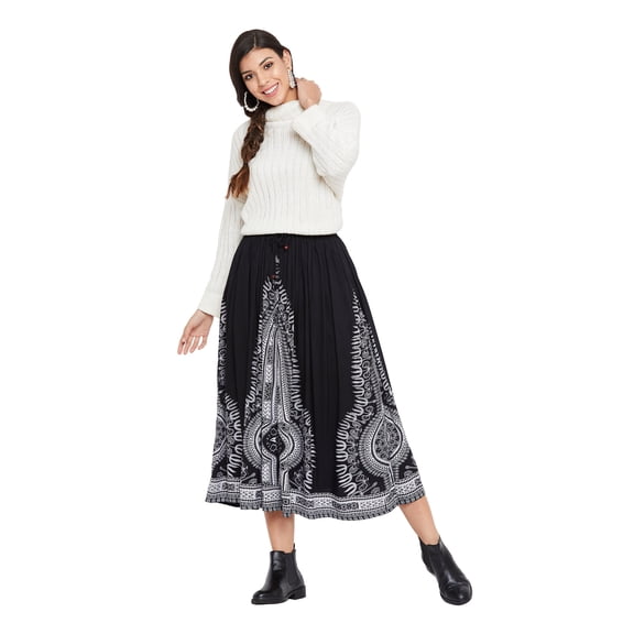 Women Long Maxi Skirt Elastic Hight Waist A Line Beach Holidays Skirts S-XL