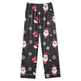 thumbnail image 5 of VBTAPA Christmas Pajamas for Women 2 Piece Set Xmas Tree Printed Long Sleeve Button Down Shirts with Wide Leg Pants Matching Lounge Pj Sets Holiday Sleepwear Cyber and Monday DealsMulticolor M, 5 of 6