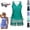 Green, variant on Womens Tummy Control Tankini Swimsuit, Two Piece Conservative Bathing Suit with Built In Support Bra