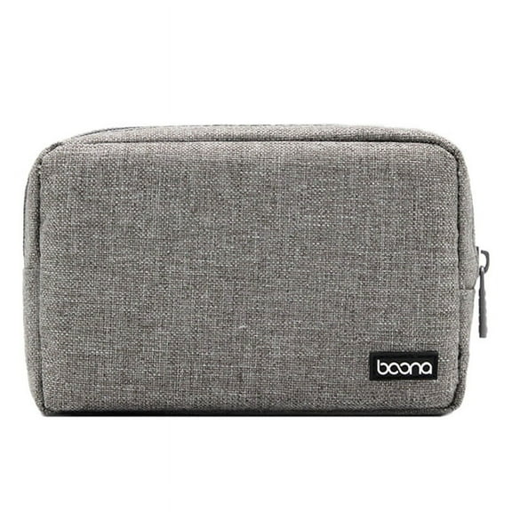 Portable Travel Storage Bag Multifunctional Storage Bag for Laptop Power Adapter Power Bank Data Cable Charger Gray