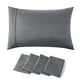 thumbnail image 1 of Juego de 4 fundas de almohada Bedsure, tamaño estándar, color gris oscuro, 1 of 6