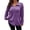 Purple, variant on Summer Sweaters for Women V Neck Collared Long Sleeve Knit Tops Plus Size Curved Hem Pullover Sweater Trendy Lightweight Casual Loose Fit Top Beige 2XL