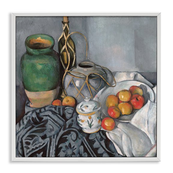 Stupell Industries Transitional Classic Style Still Life White Framed Giclee Art, 17 x 17, by Stellar Design Studio