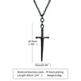 thumbnail image 3 of Faith Sword Cross Necklace for Men Women Stainless Steel Pendant Jewelry, 3 of 6