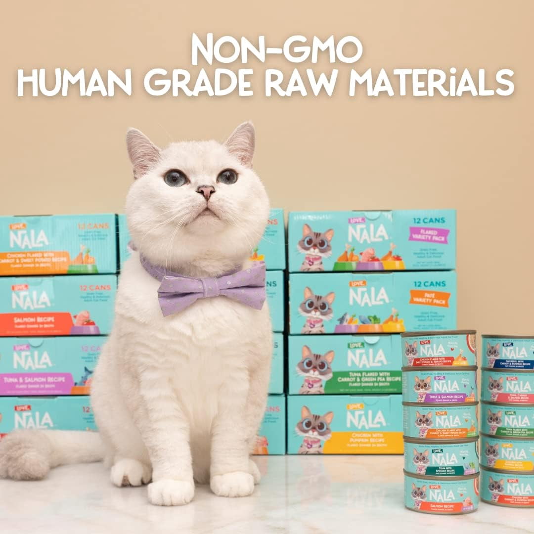 (24 pack) Love, Nala Flaked Chicken with Pumpkin Recipe in Broth Adult Wet Cat Food