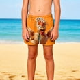 thumbnail image 2 of Birthday Party Shorts for Kids, Solid Color or Cute Print, Breathable Polyester Swim Trunks with Pockets, Toddler to 14 Years, 2 of 9