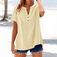 thumbnail image 2 of Shirts for Women Plus Size Under 20$, Beige T-Shirts Womens Pack Baberdicy Women's Fashion Casual V Neck down Short Sleeve Top T Shirt, 2 of 8