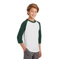 thumbnail image 4 of Sport-Tek Youth Colorblock Raglan Jersey-M (White/Forest), 4 of 6