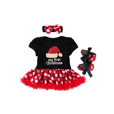 

Colisha For Girls Onesies One Piece Bodysuit Crew Neck Bodysuits Cute Party Buttons Playsuit Santa Hat 66cm