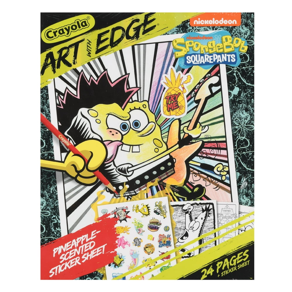 Crayola Art with Edge Spongebob Squarepants Adult Coloring Book, 30
