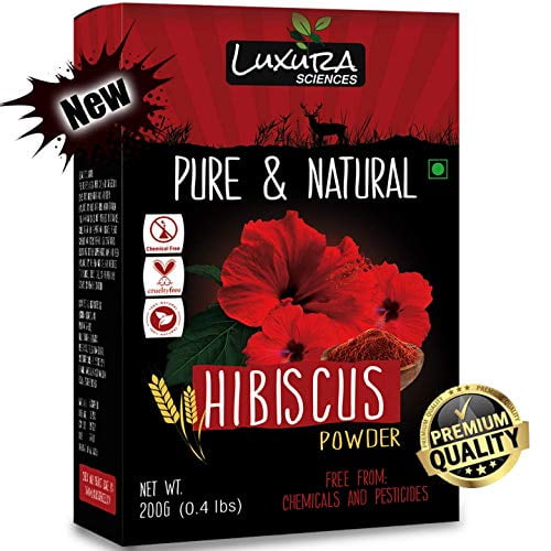 Luxura Sciences Hibiscus Powder For Hair Growth 200 Grams, Hibiscus Flower  Powde 