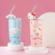 thumbnail image 5 of Termo de Hello Kitty de Sanrio, linda botella de agua de acero inoxidable Kuromi kawaii con pajita, taza para beber con sorbete, taza con aislamiento, 5 of 5