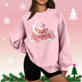 thumbnail image 2 of Lorytime Christmas Womens Sweatshirt Oversized Santa Claus Plush Shirt Crew Neck Long Sleeve Pullover Loose Tops, 2 of 5