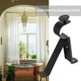 thumbnail image 6 of 2pcs Wall Mount Curtain Rod Bracket Holder Wall Curtain Pole Towel Rack Holder Curtain Poles Brackets, 6 of 6