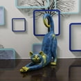 thumbnail image 3 of Figuras de gato estiradas, estatua de gato, adornos decorativos, adorno de arte abstracto Azul, 3 of 9