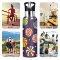 thumbnail image 7 of Yayeee 20oz Insulated Water Bottle Double Wall Stainless Steel with Flip Straw Lid, Galactic Candy, 7 of 7