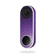 MightySkins NEHEL-Purple Diamond Plate Skin for Nest Hello Video Doorbell - Purple Diamond Plate