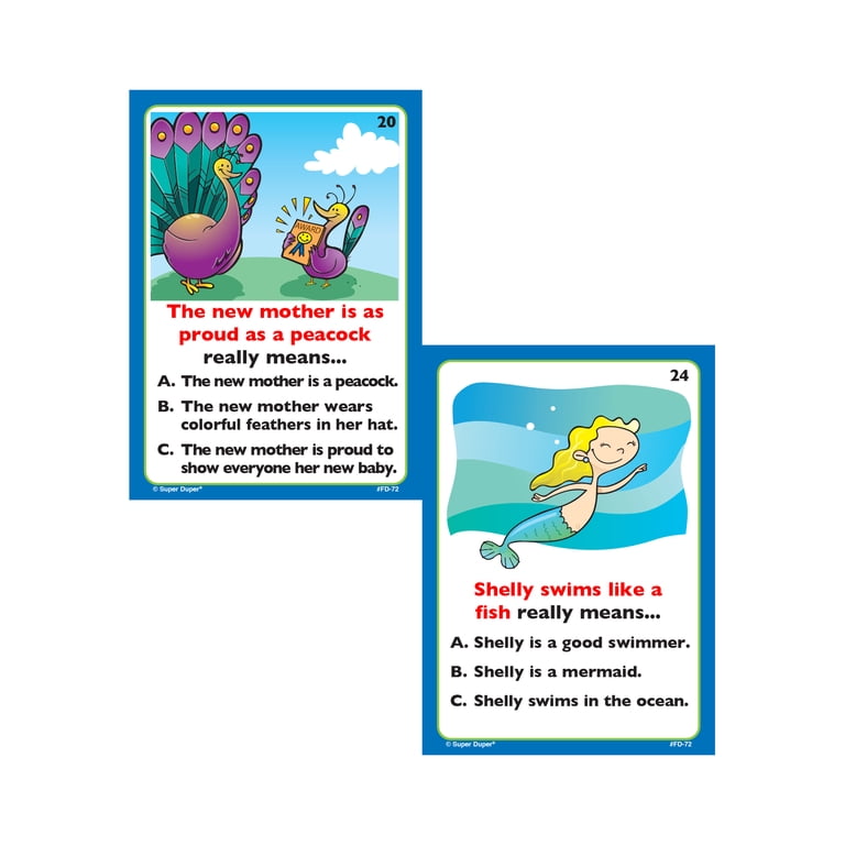 Metaphors & Similes Flash Cards - 56 Educational Cards For Learning Figurative Language