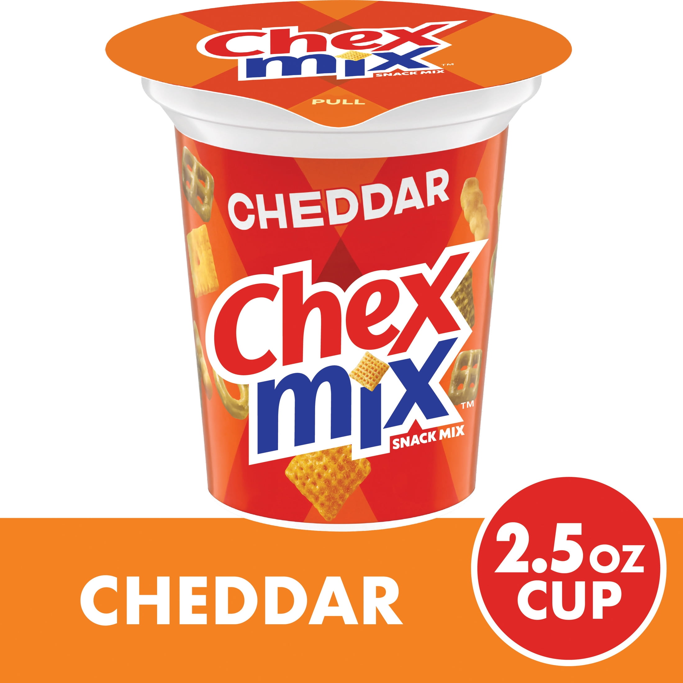Chex Mix Cheddar Flavored Snack Mix, Snack Cup, 2.5 oz - Walmart.com