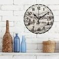 thumbnail image 3 of GZHJMY Village in Countryside Wall Clock, Silent Non Ticking 10 Inch Battery Operated Wall Clocks, Easy to Read Clock for Home Kitchen Living Room Bathroom Office Decor, 3 of 6