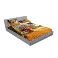 thumbnail image 2 of Ambesonne Fall Fitted Sheet & Pillow Sham Set, Red Swedish Country House, Full, Multicolor, 2 of 2