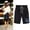 Black, variant on OKBOP Bermuda Shorts for Women Black Casual Graphic Elastic Waist Relaxed Fit Straight-Leg Capris