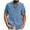Light Blue, variant on HAiming Men's Short Sleeve Linen Shirts 2025 Summer Casual Button down Tops Solid Color Loose Vacation Beach Blouse