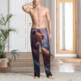 thumbnail image 2 of Zufioo Lazy Stone Bear Mens Pajama Pants Sleep & Lounge Pants Sleepwear Pants(Available in Big & Tall)-Small, 2 of 6