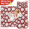 thumbnail image 4 of Red Baseballs Pattern Toddler Nap Mats for Kids Preschool,Sleeping Mat Bag or Kids,Toddler Sleeping Bag,Toddler Nap Mat or Daycare, 4 of 6