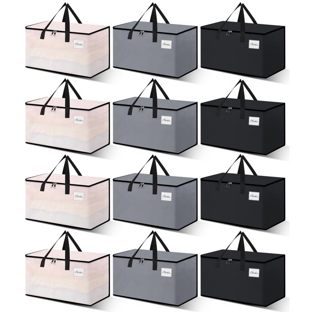 Bolsas de mudanza NATURELUX, resistentes, extra grandes, 93 L, paquete de 12