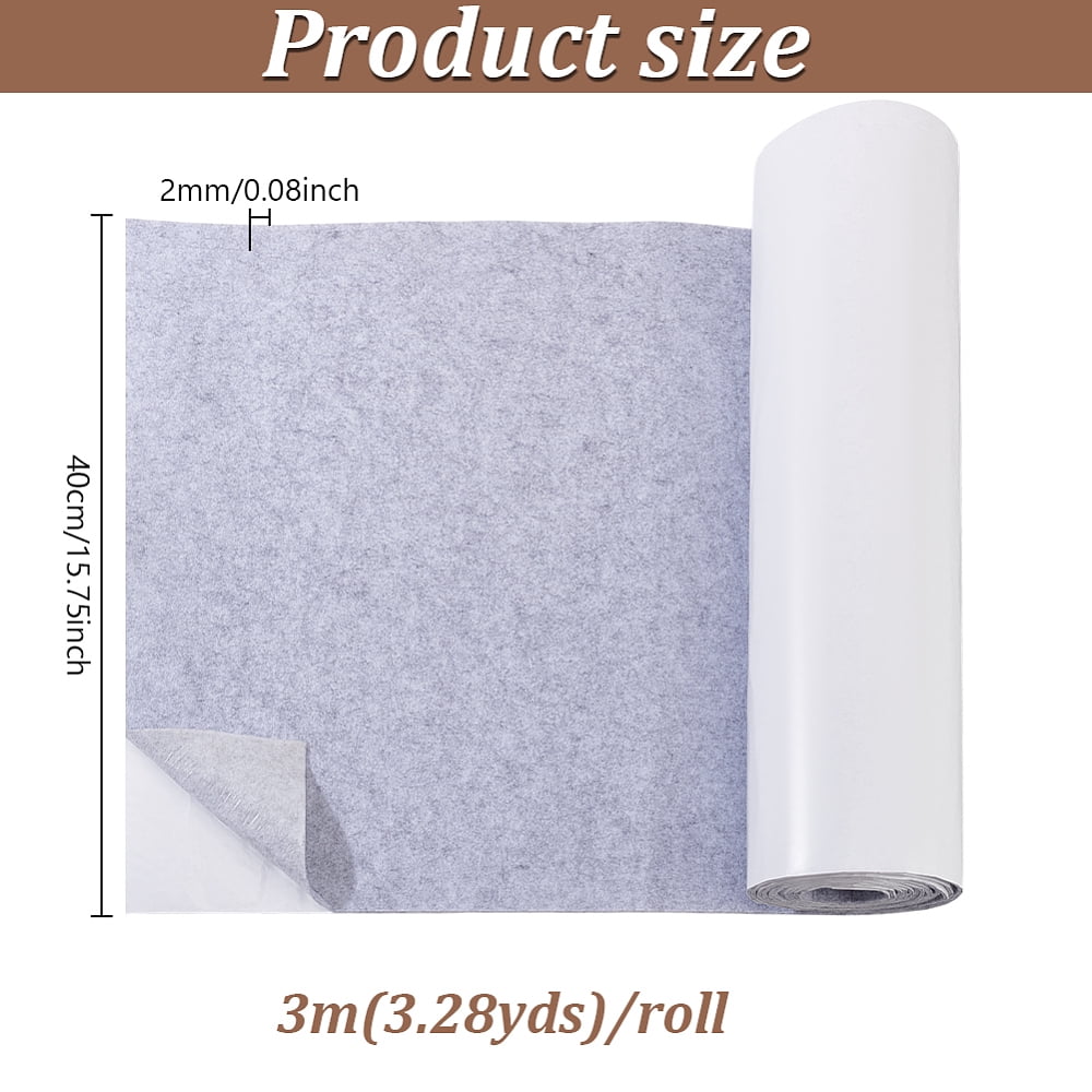 1 Roll 3M Self-Adhesive Felt Fabric Roll DIY Crafts Supplies Gray 400x2mm