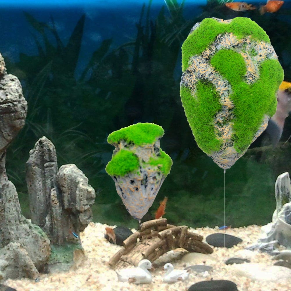 HOT Aquarium Fish Tank Resin Broken Barrel Cave Ornament Landscaping Decor  XS 