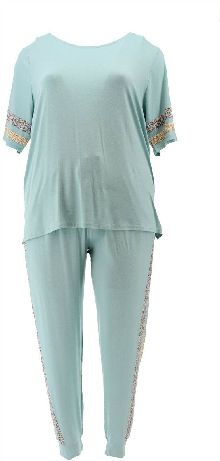 Cuddl Duds Smooth Jersey Print Mix Pajama Set Women's A346889 Walmart