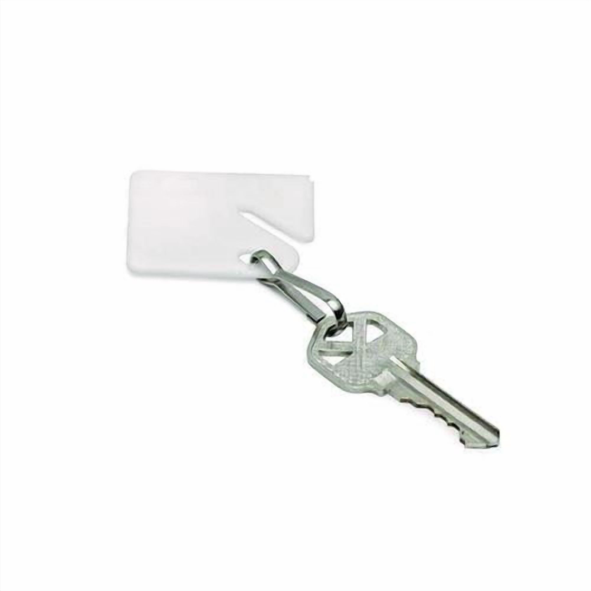Plastic Identification Key Tags, White, 100/Pack | Bundle of 2