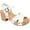 White, variant on Journee Womens Valentina Ankle Strap Platform Dress Sandals