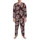 thumbnail image 3 of Balery Snake And Rose Pijama para Hombre de Dos Piezas con Manga Larga, Conjunto de Dormir y Descanso Suave con Bolsillos-Large, 3 of 7