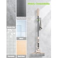 thumbnail image 2 of 6-Pack Broom Mop Holder, Green Stainless Steel Self Adhesive Broom Holder Mop Holder Wall Mounted with Hook Hanger for Kitchen, Bathroom, Closet, Garden Garage etc, 2 of 5